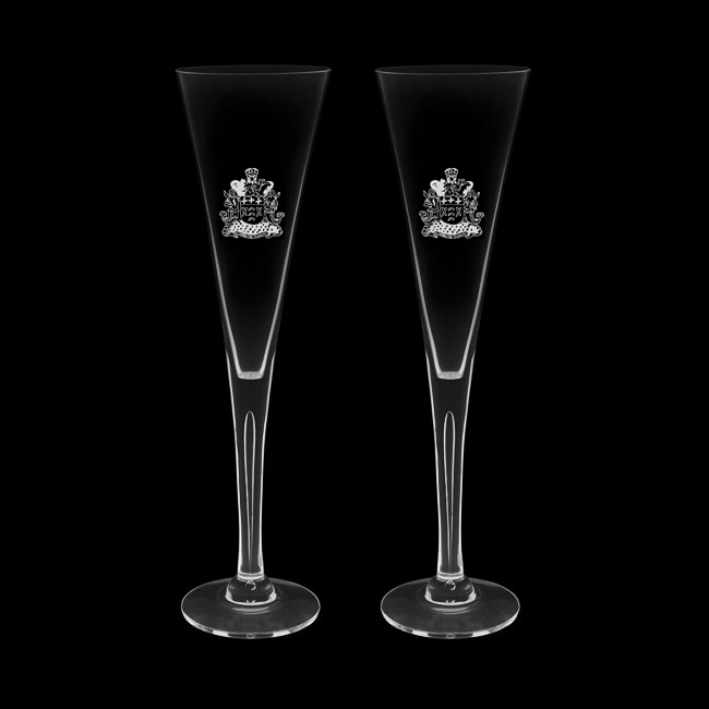 Dartington Sharon Flute Champagne Glasses Mm Pair Michael