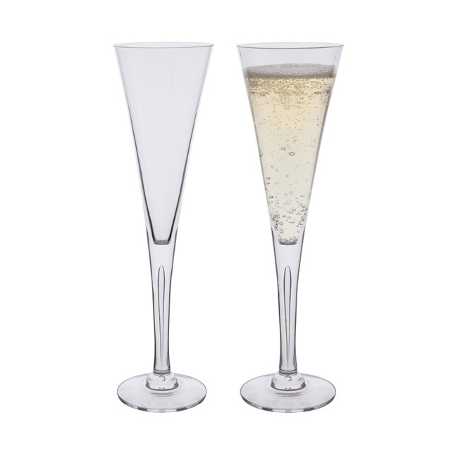 Dartington Sharon Flute Champagne Glasses Mm Pair Michael