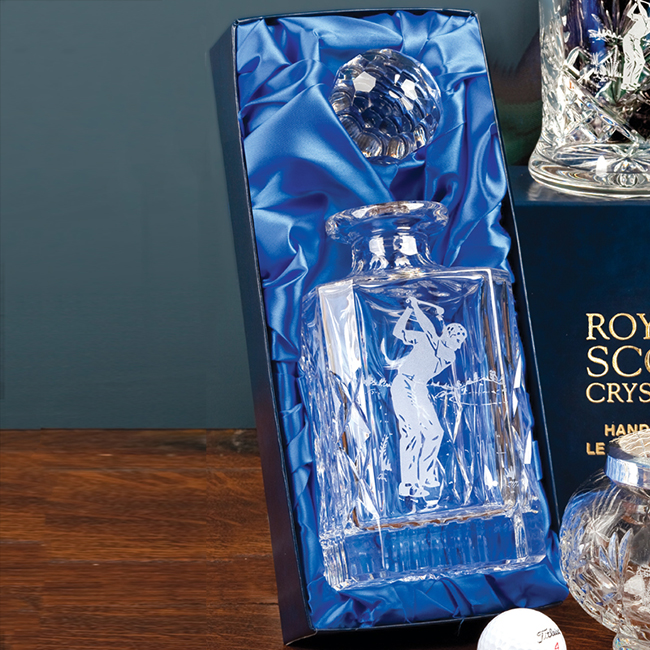 Royal Scot Crystal – Square Spirit Decanter ‘Kintyre’