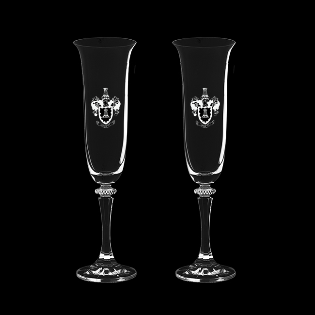 Royal Scot Crystal – ‘Classic’ Champagne Flutes (pair)